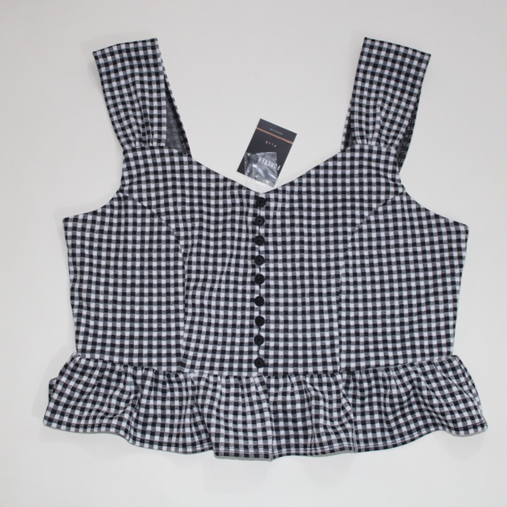Forever 21 Top Woman Black/White Size 2x NWOT
